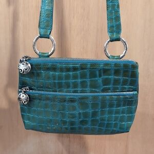 Brighton Crossbody Crocodile-Embossed Bag